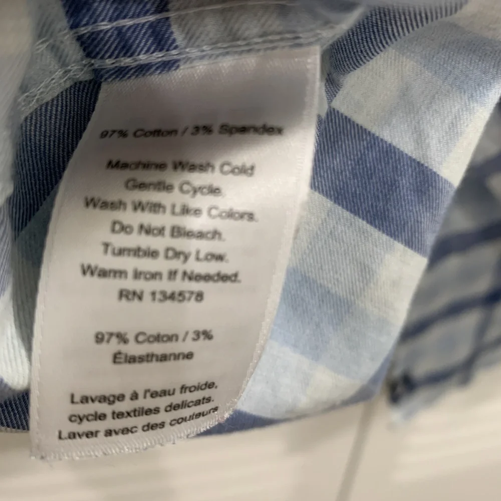 Vineyard Vines Check Long Sleeve Shirt Blue Size Medium - Picture 5 of 6